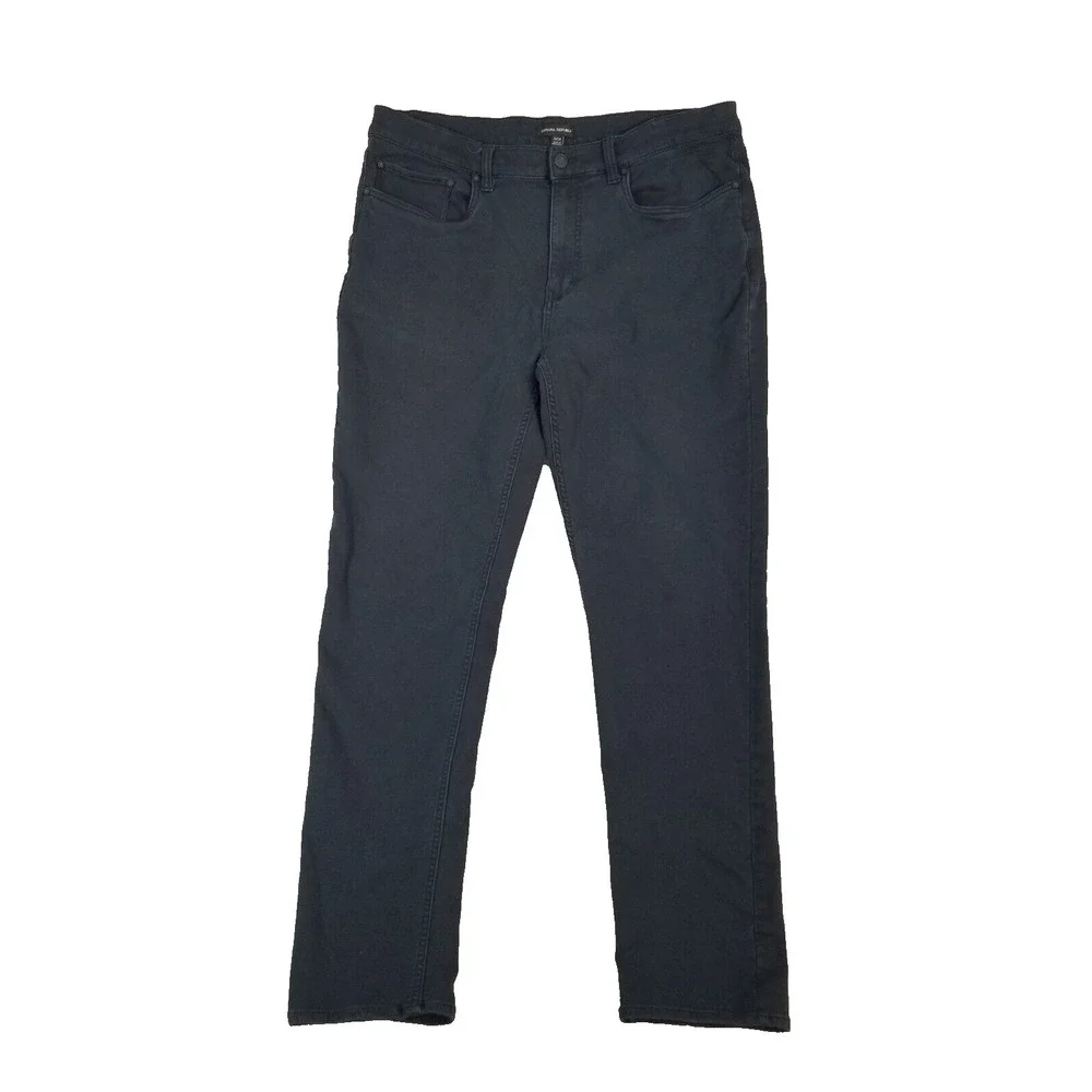 Banana Republic jeans men's 36x32 slim straight blue stretch denim pants